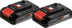 Einhell Set 2 Baterii Unelte Litiu 18V cu Capac...