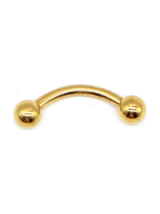 Earrings for eyebrow surgical steel gold plated