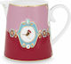 PiP Studio Love Birds Medallion Porcelain Milk Jug Red-Pink