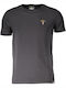 Aeronautica Militare Herren T-Shirt Kurzarm Schwarz SCOTI001J508