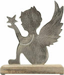 InTheBox Christmas Wooden Figure Cherub Silver 21x21x5cm 4pcs