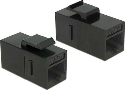 DeLock Keystone Module RJ45 jack > RJ45 jack Cat.6 UTP Black