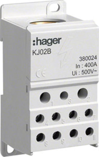Hager Power Distribution Block Busbar 1P 400A KJ02B