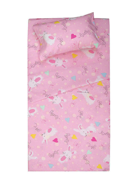 Viopros Cotton Baby Quilt Τζέιμι 120x160cm Pink