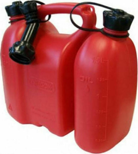 Oregon Combi Fuel Can Double Position Plastic with Extension Tube 1.5L Red
