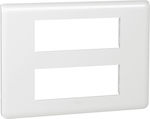 Legrand Mosaic Horizontal Switch Frame 2-Slots White 2x6 Στοιχείων 078836