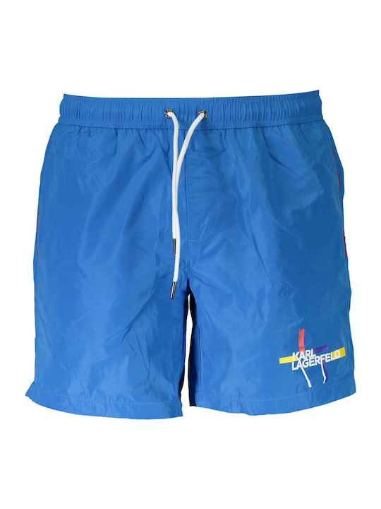 Karl Lagerfeld Herren Badebekleidung Shorts Blau KL20MBM01_AZZURRO_BLUE