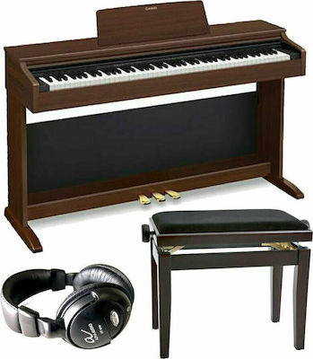 Casio Ηλεκτρικό Όρθιο Πιάνο AP-270 Celviano Deluxe Set με 88 Βαρυκεντρισμένα Πλήκτρα Ενσωματωμένα Ηχεία και Σύνδεση με Ακουστικά και Υπολογιστή Brown