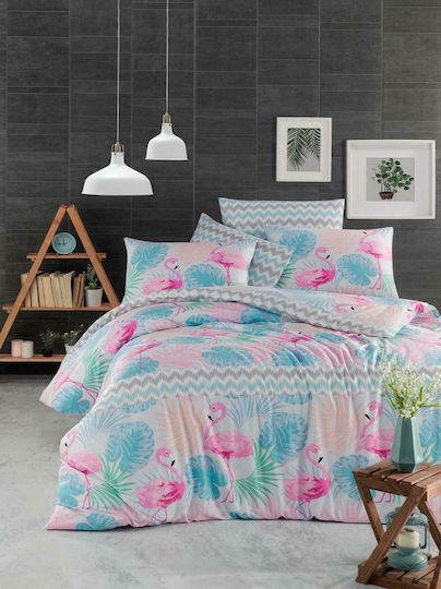 Mc Decor Sheet Sets Queen 240x270cm. Flamingo Multicolour 4pcs
