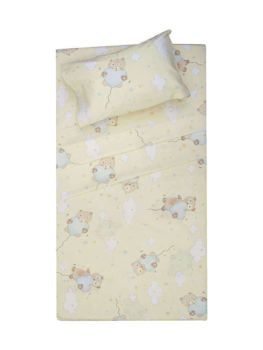 Viopros Baby Duvet Cover Set With Pillowcase Έβαν Yellow 120x160cm