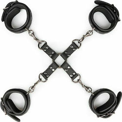 Easytoys Fetish Collection Hogtie with Hand & Anklecuffs Σετ για Δέσιμο Άκρων σε Μαύρο Χρώμα