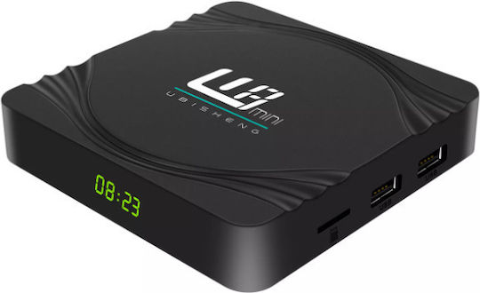 TV Box U8 Mini 4K UHD with Wi-Fi USB 2.0 / USB 3.0 4GB RAM and 32GB Rear Toy Basket with Operating System Android 9.1