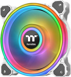 Thermaltake Riing Quad 12 RGB Radiator Fan TT Premium Gehäuselüfter 120mm mit Verbindung 9-polig 1Stück Weiß