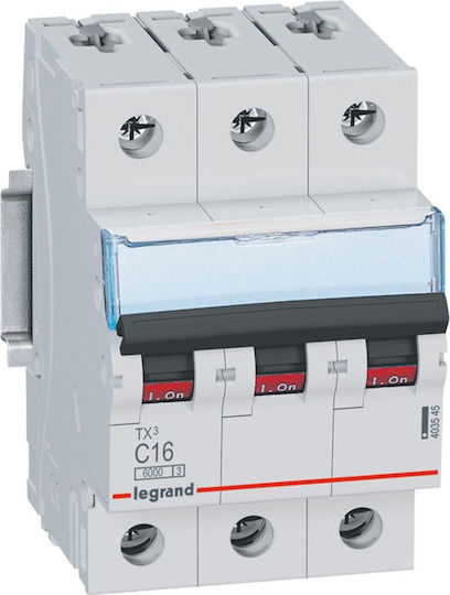 Legrand Αυτόματη Ασφάλεια 6A Τριπολική AC 403541