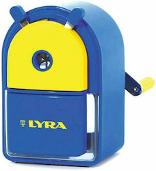 Lyra Plastic Pencil Sharpener Barrel Blue Hand Crank Μπλε