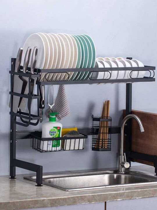 Timeless Tools Στραγγιστήρι Νεροχύτη Μεταλλικό Μαύρο 64x28x54.5cm