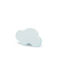 Conset Wolke Kinder Knopf Möbelgriff aus Kunststoff in Weiß Farbe 71.4mm C849-P21X04 1Stück