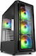 Sharkoon TK4 RGB Gaming Midi Tower Computer Case with Window Panel Black