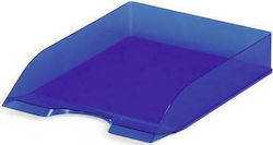 Durable Transparent Filing Tray Plastic Blue 33.7x25.3x6.3cm