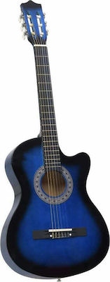 vidaXL Acoustic Guitar Western Guitar for Beginner 38'' Cutaway Blue