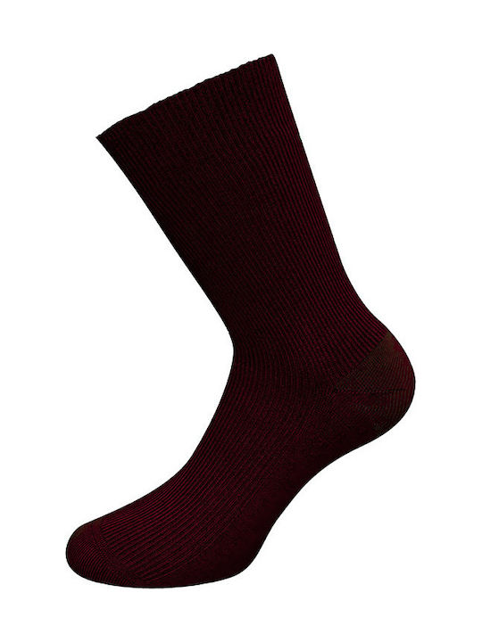 Walk Women's Solid Color Socks Burgundy
