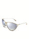 Dior New Motard Women's Sunglasses with Gold Metal Frame and Silver Mirror Lens