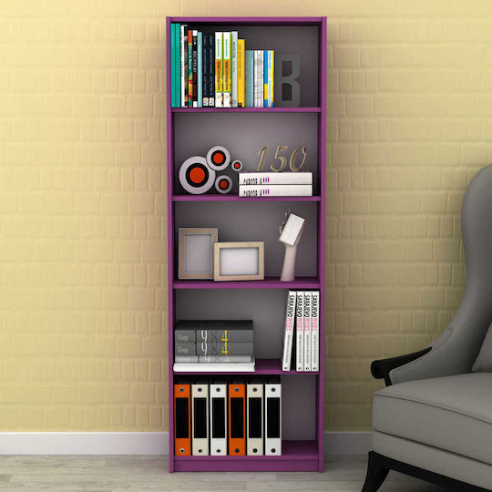 Βιβλιοθήκη Μωβ 58x23x170εκ. Βιβλιοθήκη Μωβ 58x23x170εκ.