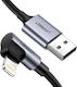 Ugreen Angle (90°) / Braided USB to Lightning Cable Μαύρο 1m (60521)