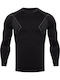 Alpinus Active Base Layer Bluza termica pentru barbati cu maneci lungi Negru