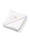 Babyono Baby Hooded Bath Towel White 76x76cm