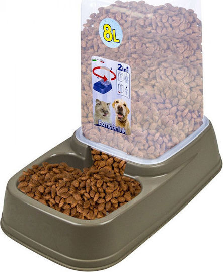 Media Wave Automatischer Kunststoff-Futter- / Trinknapf-Typ für Hund & Katze 2 x 8lt 42x25x38cm