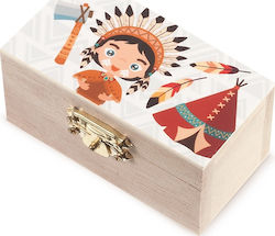 Christening Favor with Box Indian Chest made of Wood 48pcs