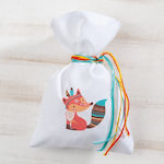 Christening Favor in Pouch Αλεπού Ινδιάνα made of Fabric