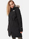 Recycled Zaneck Women's for Hiking Long Parka Jacket Waterproof and Windproof for Winter with Hood Black