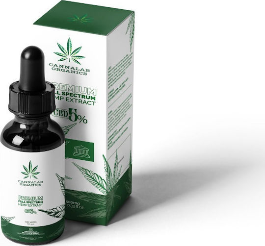 Cannalab Organics Premium Full Spectrum Hemp Extract CBD 5% 500mg 10ml