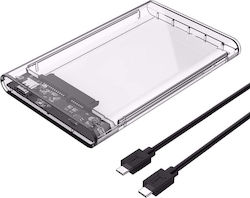 Orico Case for Hard Drive 2.5" SATA III with Connection USB 3.1 Transparent 2139C3-G2-CR