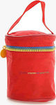 Benetton Pencil Case Barrel with 1 Compartment Red