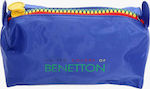 Benetton Pencil Case with 1 Compartment Blue