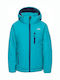 Kids Waterproof Sports Short Jacket with Hood Turquoise