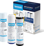 Ecosoft Upper and Lower Counter Water Filter Replacement from Activated Carbon 3pcs