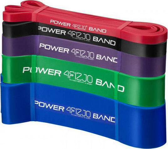 4FIZJO Power Ελαστικοί Ιμάντες Γυμναστικής Σετ 5τμχ Πολύχρωμοι