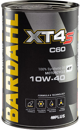 Bardahl XT4S C60 Synthetic Motorcycle Oil for Four-Stroke Engines 10W-40 1lt