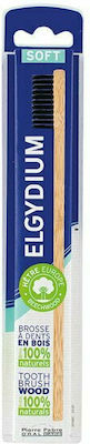 Elgydium Wood Toothbrush Manual Toothbrush Soft Black 1pcs