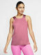 Nike Pro Damen Sportlich Bluse Ärmellos Rosa