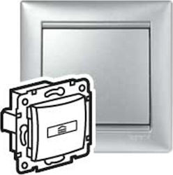 Legrand Valena Recessed Power Key Card Switch with Frame Κάρτας Gray