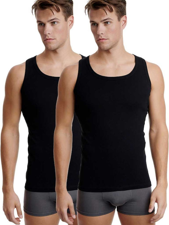 Walk Men's Undershirts Sleeveless in Black Colo...