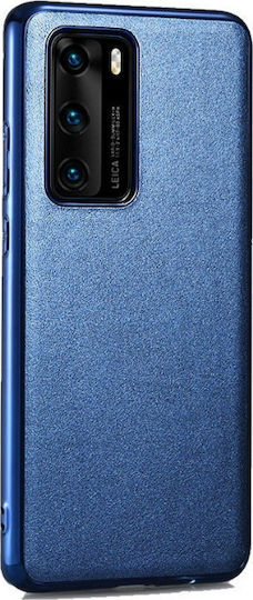 iCarer Grained Series Back Cover Δερμάτινο Μπλε (Huawei P40)