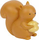 A Little Lovely Company Led Kids Decorative Lamp Squirrel Brown