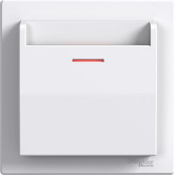 Schneider Electric Asfora Recessed Wall Card Switch Commands with Frame White