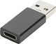 Digitus Μετατροπέας USB-A male σε USB-C female 1τμχ AK-300524-000-S